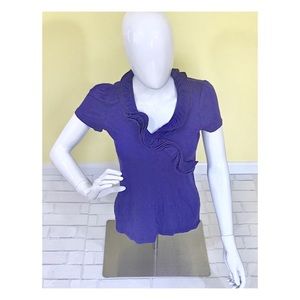 Charming Charlie | Womens Sz M Ruffle Detail Top